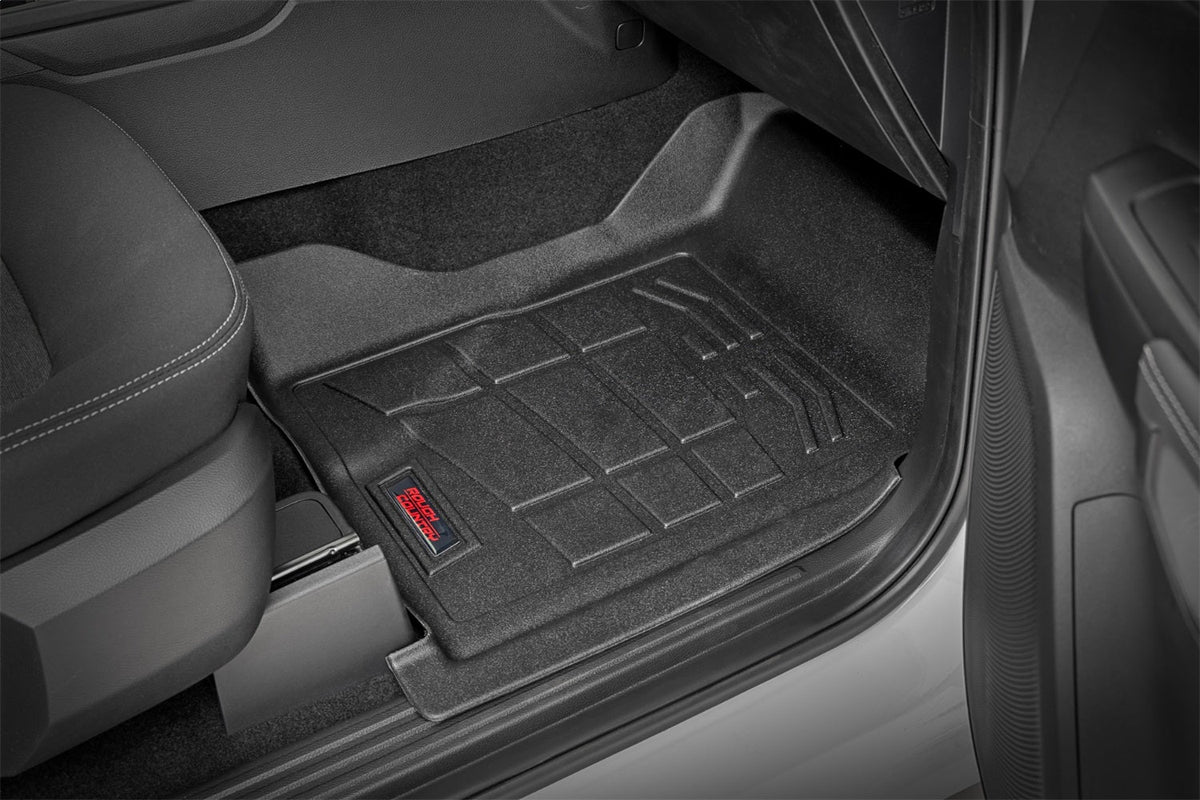 Rough Country Sure-Fit Floor Mats Front Rear Crew Ford Ranger 2WD 4WD (2024-2026)