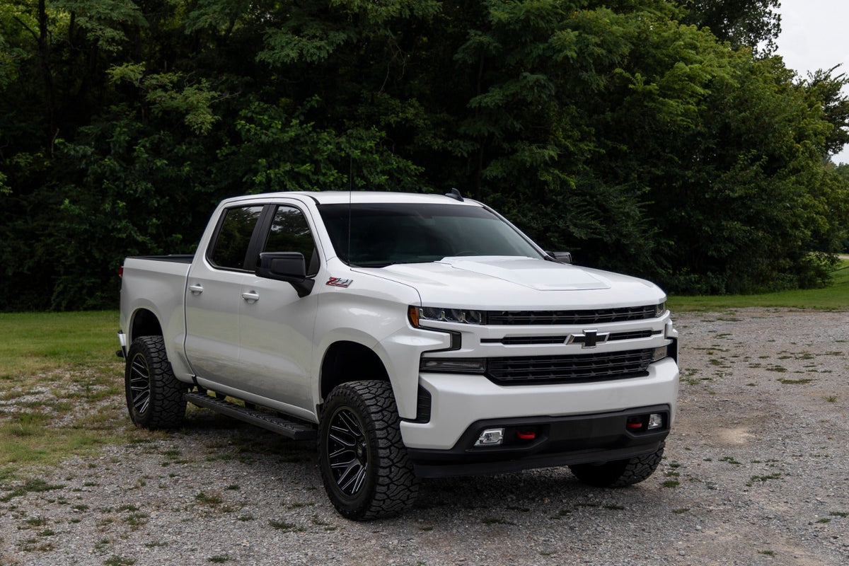 Rough Country Hood Scoop GXD Sterling Grey Metallic Chevy Silverado 1500 2WD 4WD (19-26)
