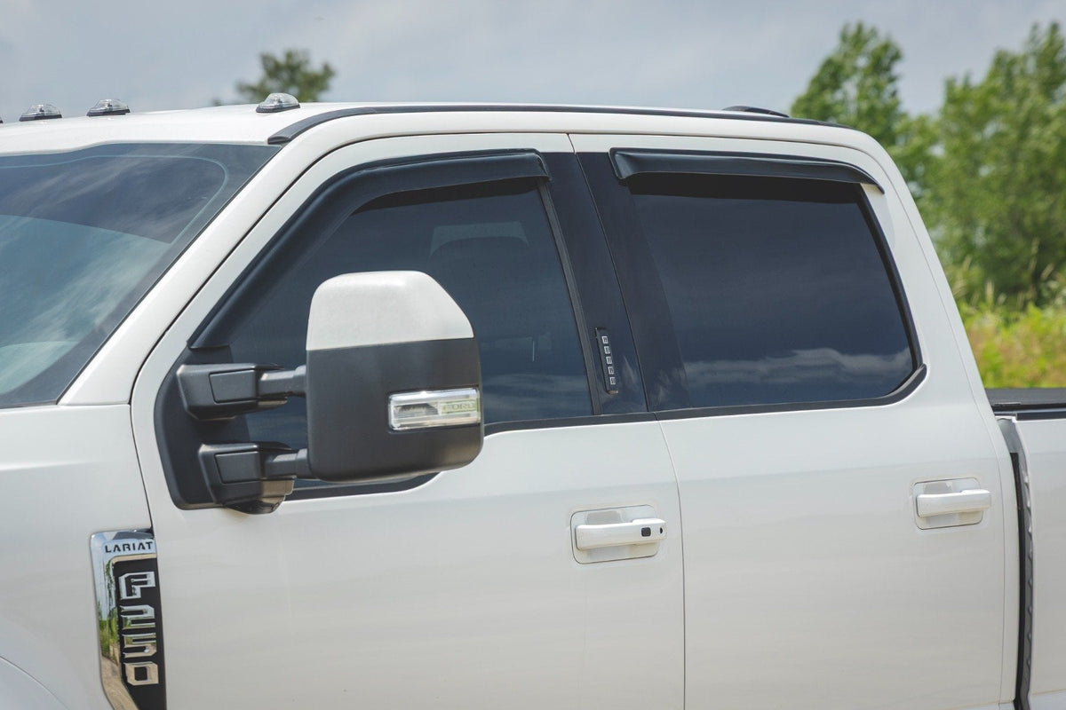 Rough Country Side Window Deflectors Tape On Rain Guard Ford F-150 Lightning F-250 F-350 Raptor (15-26)