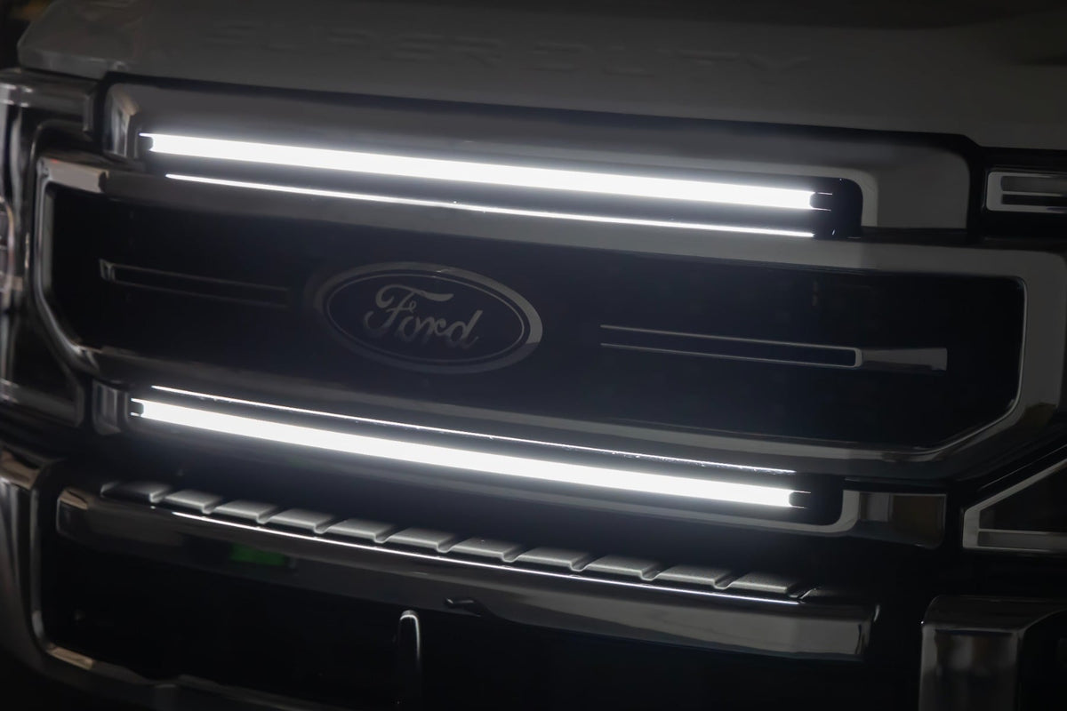 Rough Country LED Light Kit Grille Mount 30 Inch DRL Ford F-250 F-350 Super Duty (17-22)