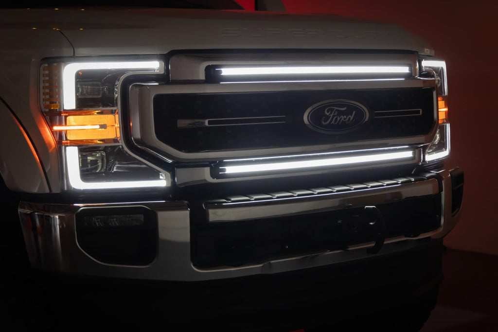 Rough Country LED Light Kit Grille Mount 30 Inch DRL Ford F-250 F-350 Super Duty (17-22)
