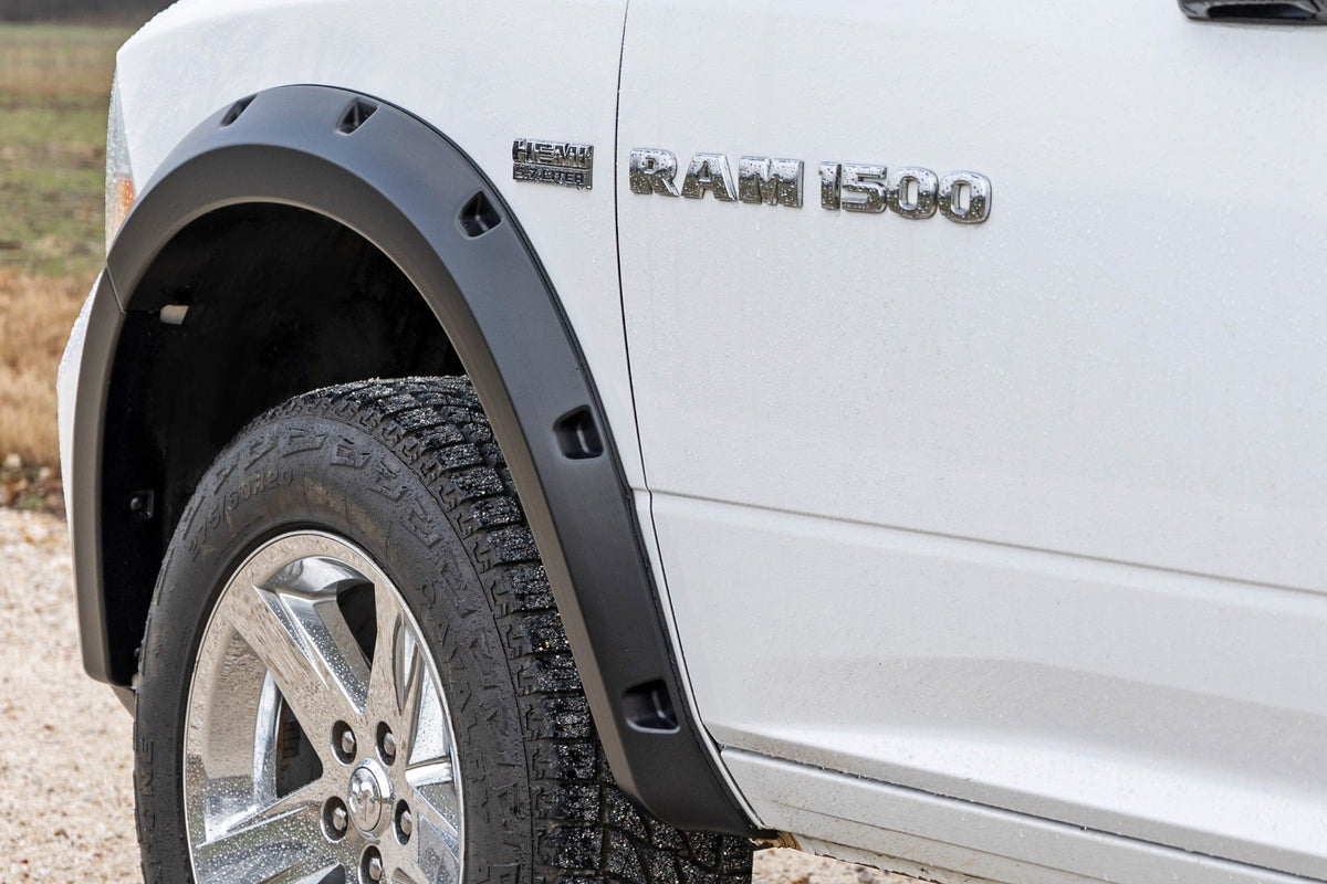 Rough Country Pocket Fender Flares GW7 Bright White Ram 1500 2WD 4WD (2009-2018 Classic)