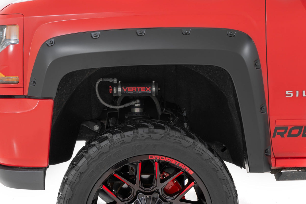 Rough Country Pocket Fender Flares 5 9 Bed GAN Silver Ice Metallic Chevy Silverado 1500 (14-18 Classic)