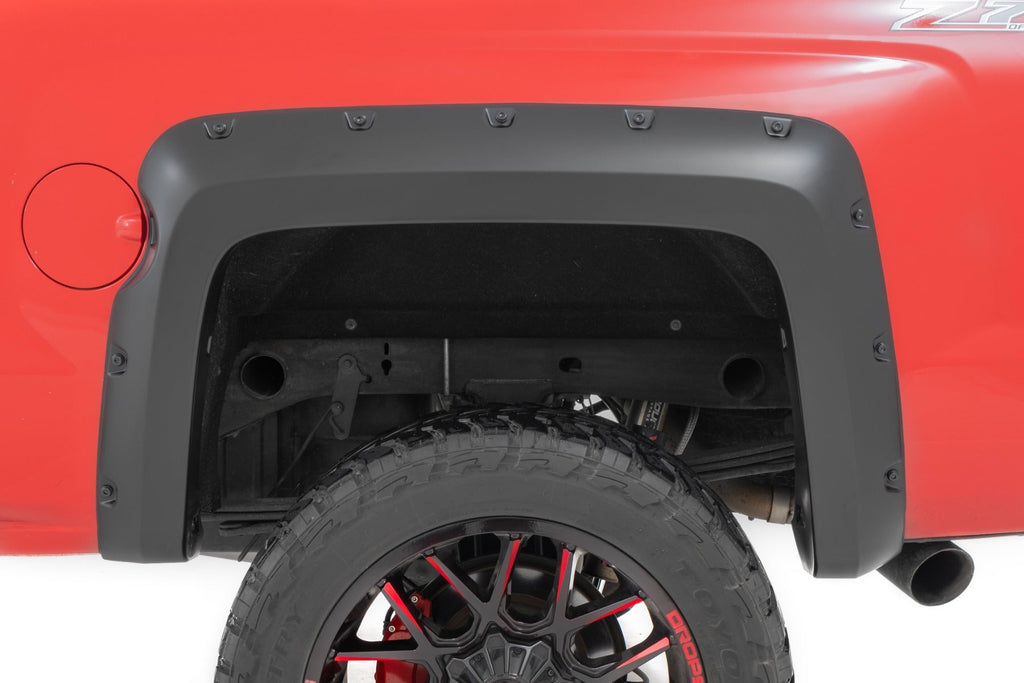Rough Country Pocket Fender Flares 5 9 Bed G7C Red Hot Chevy Silverado 1500 (14-18 Classic)