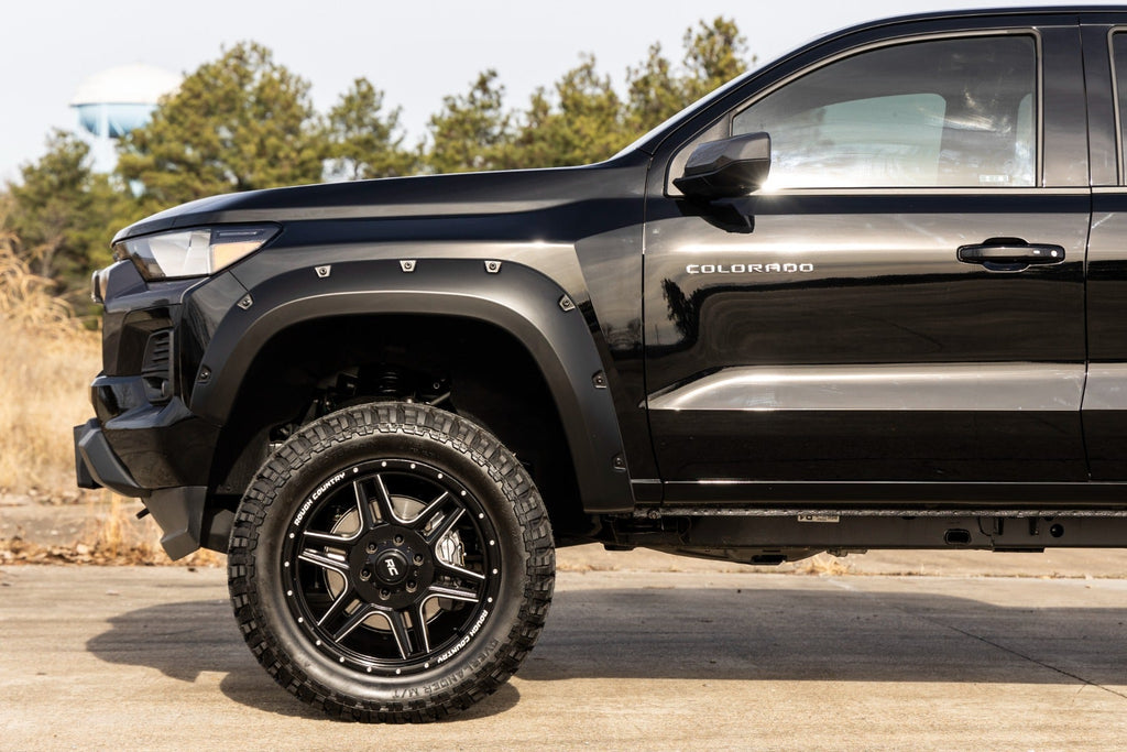 Rough Country Pocket Fender Flares GBA Gloss Black Chevy Colorado 2WD 4WD (2023-2026)