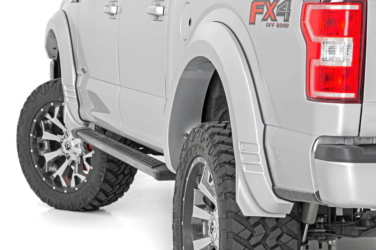 Rough Country SF1 Fender Flares UX Ingot Silver Metallic Ford F-150 2WD 4WD (2021-2026)