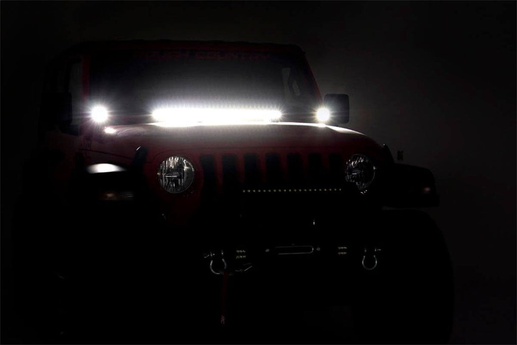 Rough Country LED Light Kit Hinge Mount 2 Spectrum Pair Jeep Gladiator JT Wrangler JL (18-26)