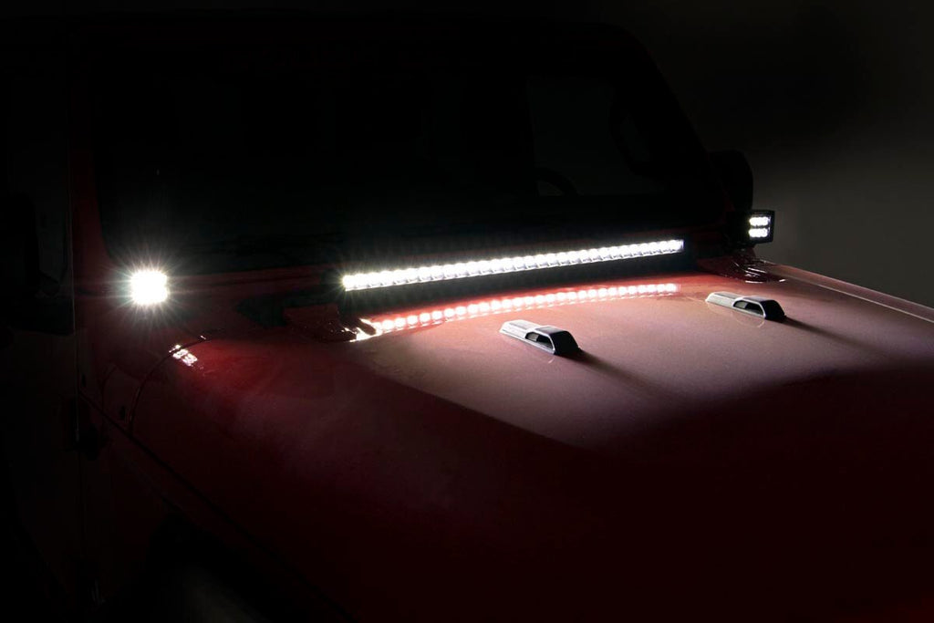 Rough Country LED Light Kit Hinge Mount 2 Spectrum Pair Jeep Gladiator JT Wrangler JL (18-26)