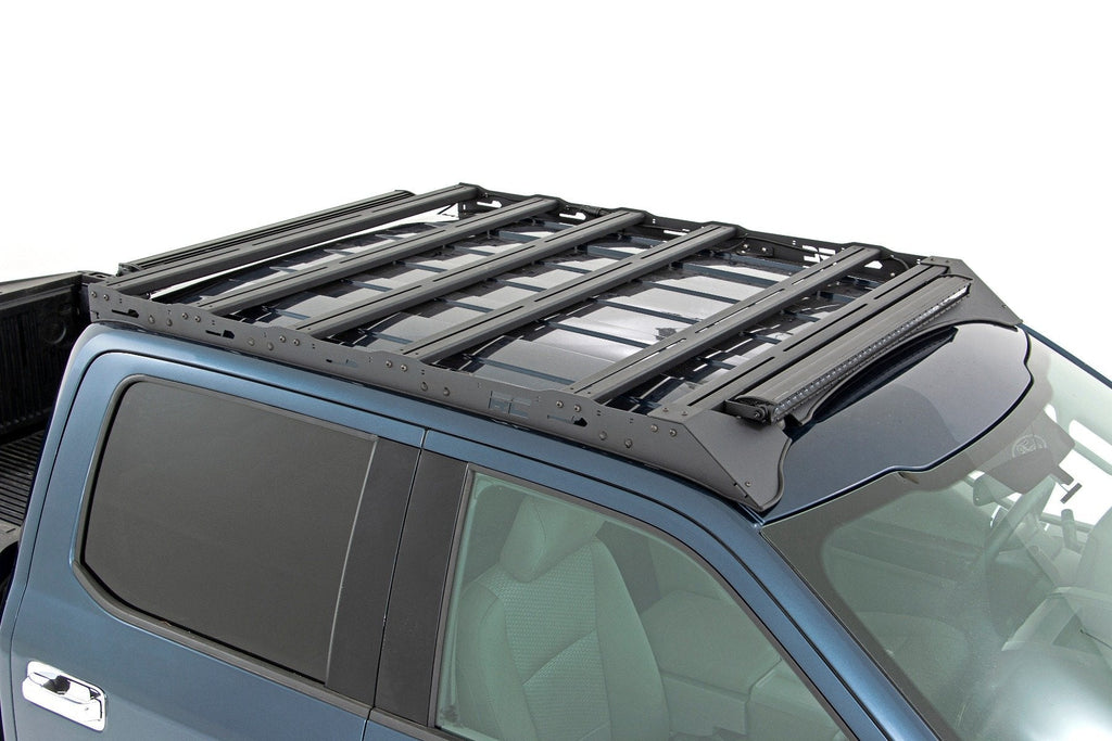 Rough Country Roof Rack FR RR 40 Inch Single Row BLK LEDs Ford F-150 2WD 4WD (15-18)