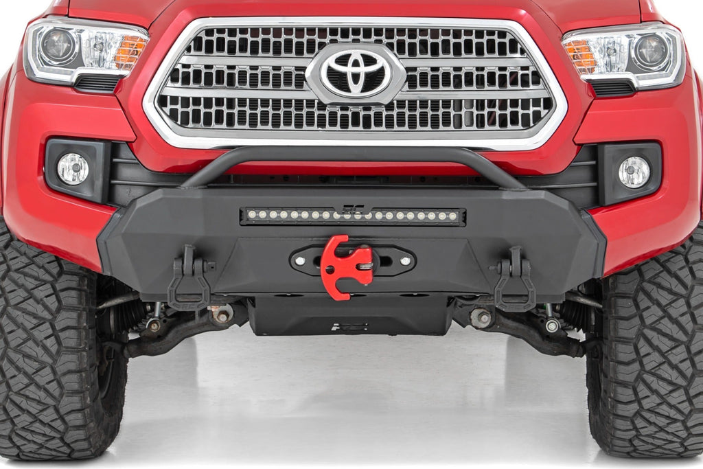 Rough Country Front Bumper Hybrid 12000-Lb Pro Series Winch Synthetic Rope Toyota Tacoma (16-23)