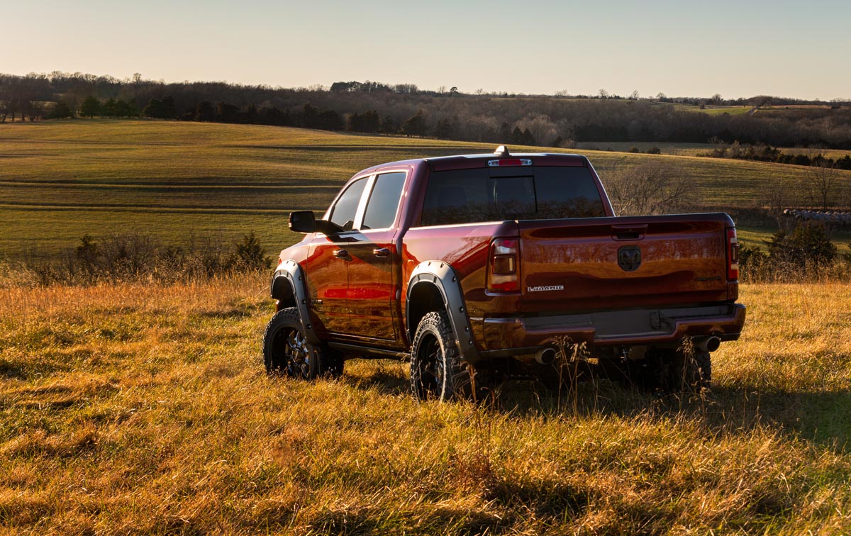 Rough Country Defender Fender Flares PRV Delmonico Red Ram 1500 2WD 4WD (2019-2024)
