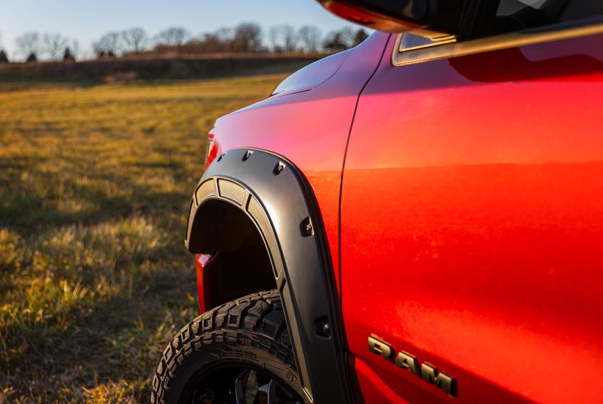 Rough Country Defender Fender Flares PRV Delmonico Red Ram 1500 2WD 4WD (2019-2024)
