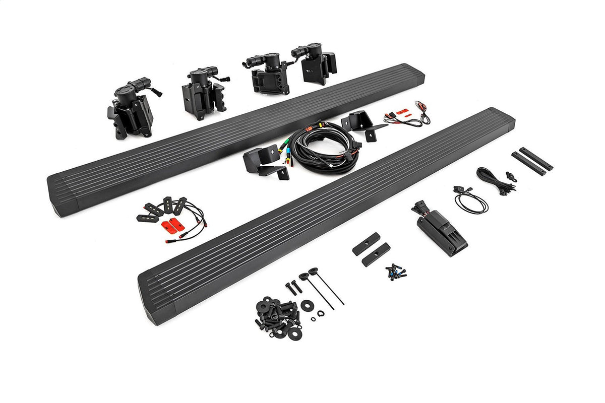 Rough Country Power Running Boards Dual Electric Motor 4 Door Jeep Wrangler Unlimited (07-18)