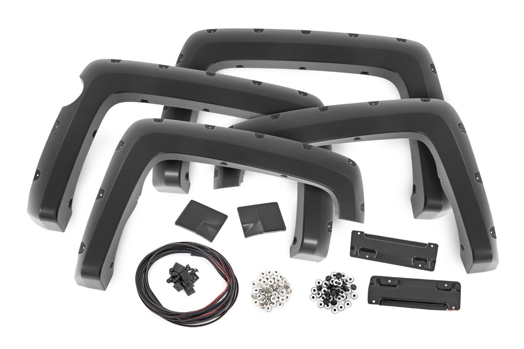Rough Country Pocket Fender Flares 5 9 Bed G1K Deep Ocean Blue Chevy Silverado 1500 (14-18 Classic)