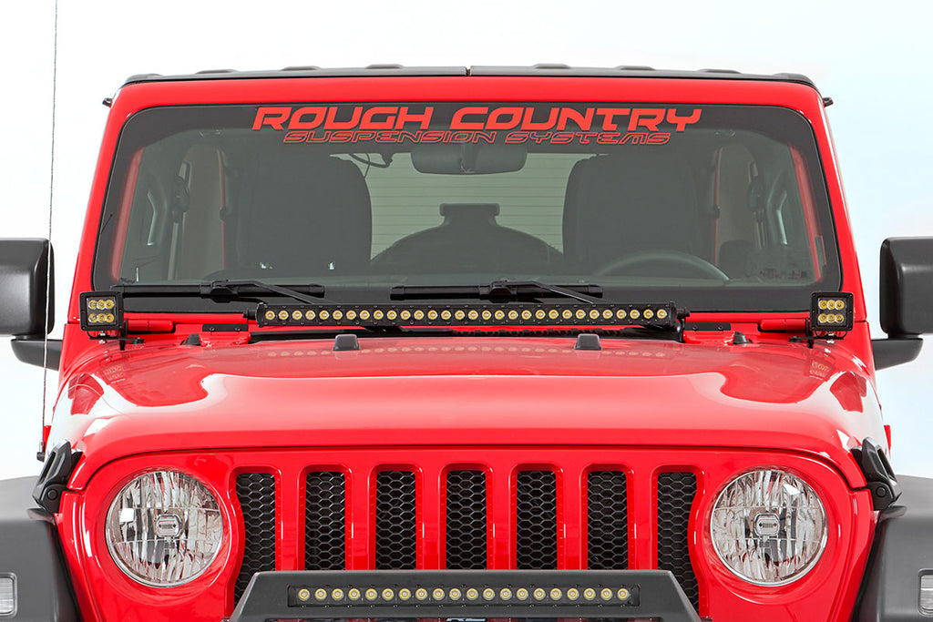 Rough Country LED Light Kit Hinge Mount 2 Spectrum Pair Jeep Gladiator JT Wrangler JL (18-26)