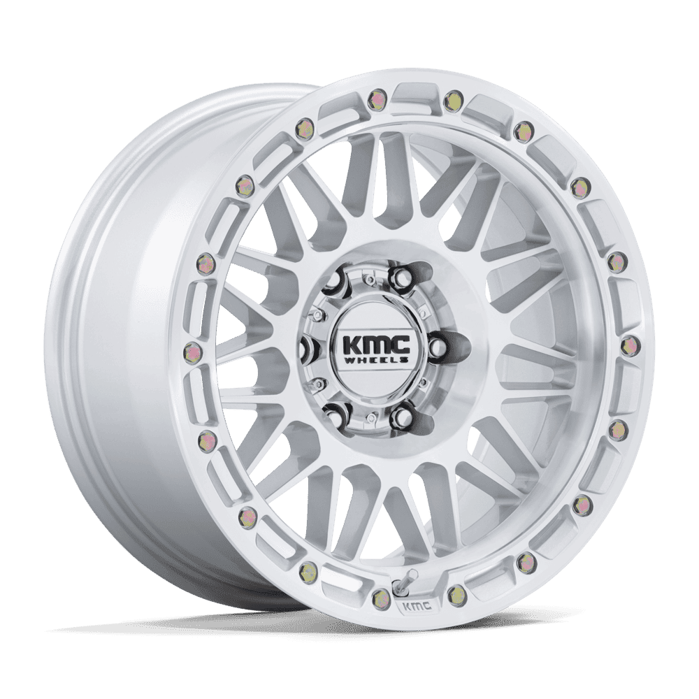 KMC KM555 Attack wheel, gloss silver with machined face