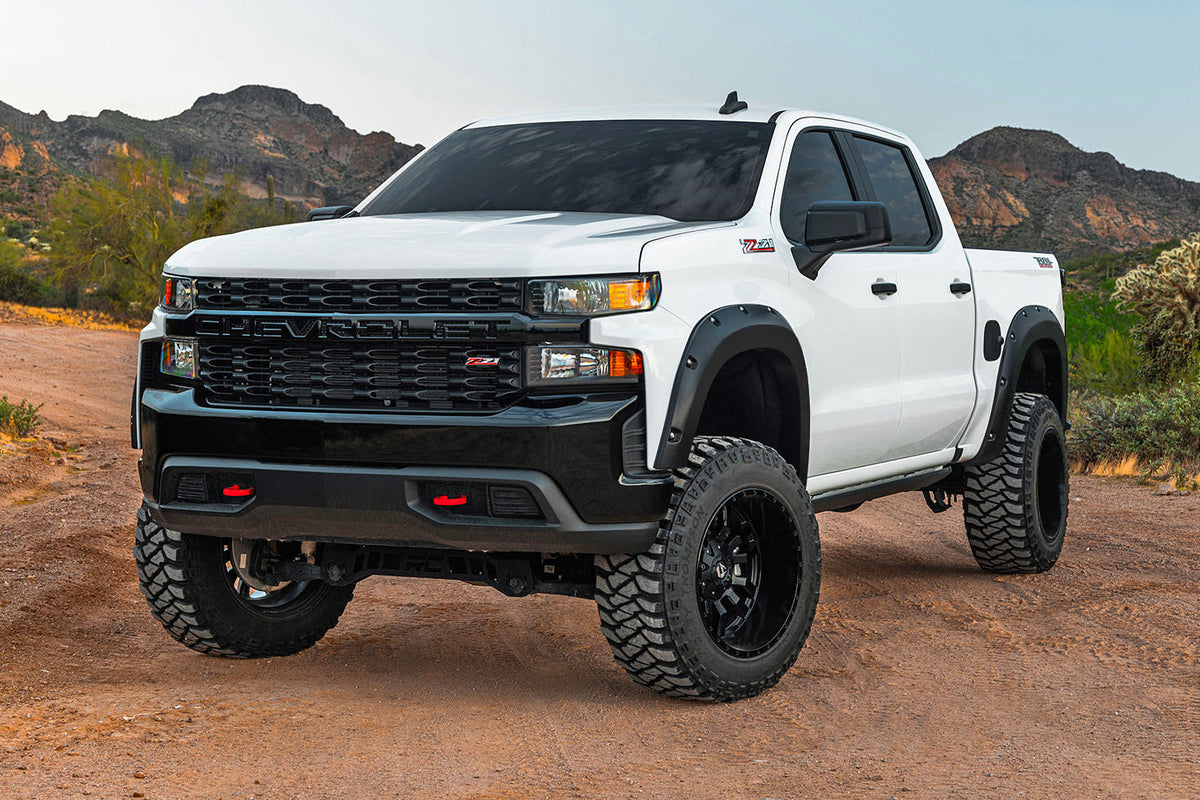 Rough Country Pocket Fender Flares GNO Slate Gray Chevy Silverado 1500 2WD 4WD (22-26)