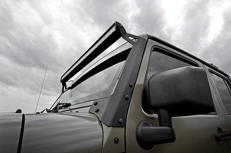 Rough Country LED Light Kit Windshield 50 Spectrum Dual Row Jeep Wrangler JK Wrangler Unlimited (07-18)