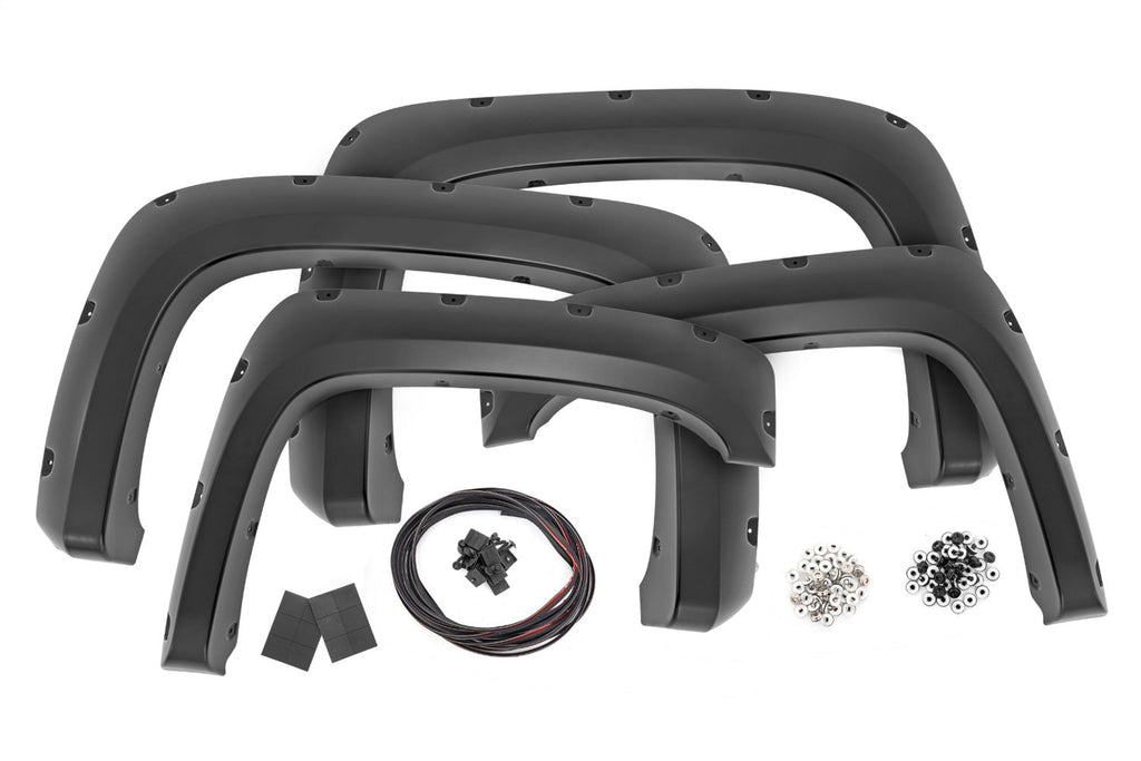 Rough Country Pocket Fender Flares 6 7 8 Bed GCN Victory Red Chevy Silverado 1500 2500HD 3500HD (07-14)