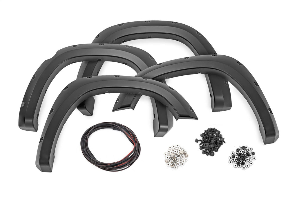 Rough Country Pocket Fender Flares PXJ Diamond Black Ram 1500 2WD 4WD (2019-2024)