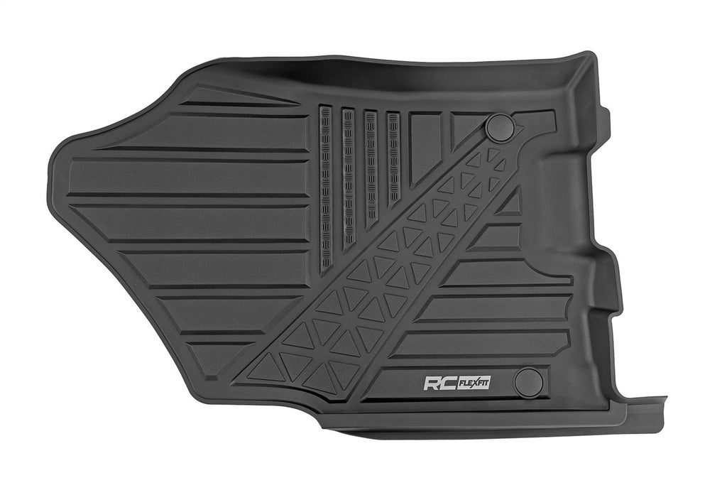 Rough Country Flex-Fit Floor Mats Front Crew Ram 1500 (19-24) 1500 TRX (21-24)