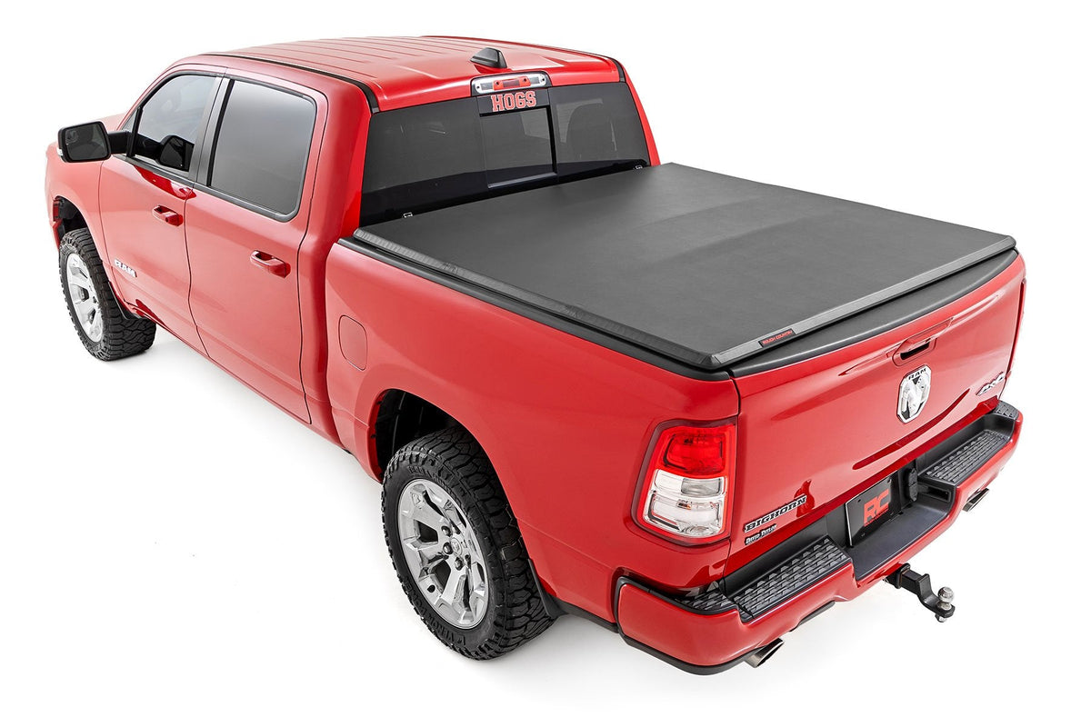 Rough Country Soft Tri-Fold Bed Cover 5 7 Bed Ram 1500 (19-26) 1500 TRX (21-24)