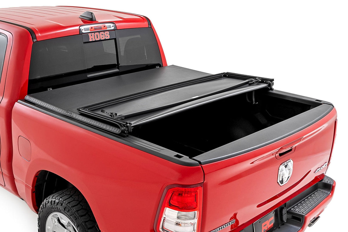 Rough Country Soft Tri-Fold Bed Cover 5 7 Bed Ram 1500 (19-26) 1500 TRX (21-24)