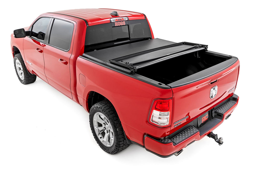 Rough Country Soft Tri-Fold Bed Cover 5 7 Bed Ram 1500 (19-26) 1500 TRX (21-24)
