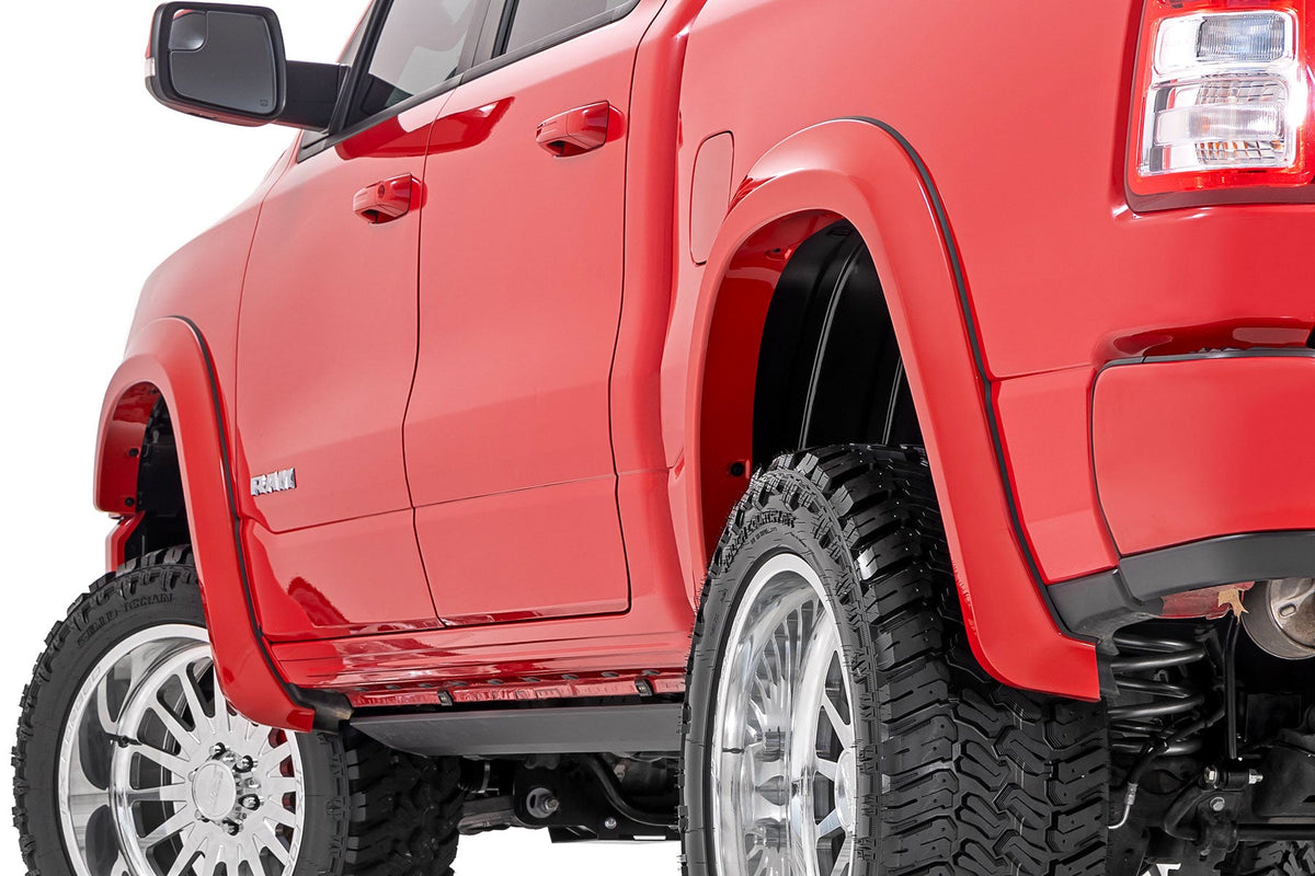 Rough Country Sport Fender Flares PXJ Diamond Black Ram 1500 2WD 4WD (2019-2024)