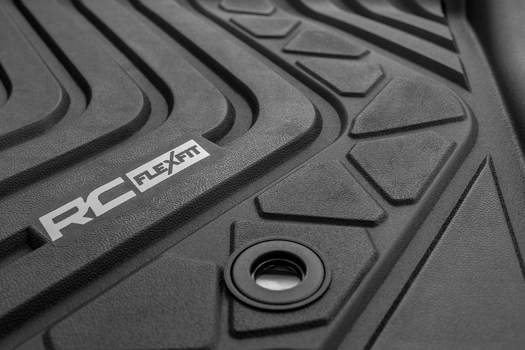 Rough Country Flex-Fit Floor Mats Front and Rear Toyota Tacoma 2WD 4WD (2016-2023)