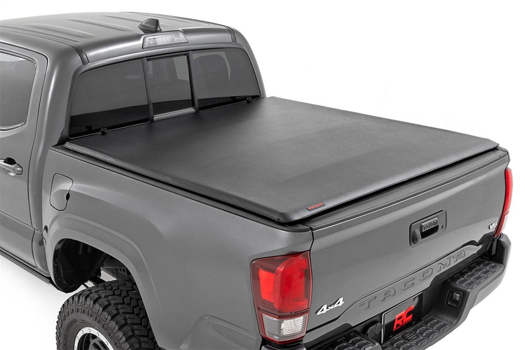 Rough Country Soft Roll Up Bed Cover 5 ft Bed Toyota Tacoma 2WD 4WD 2016-2023