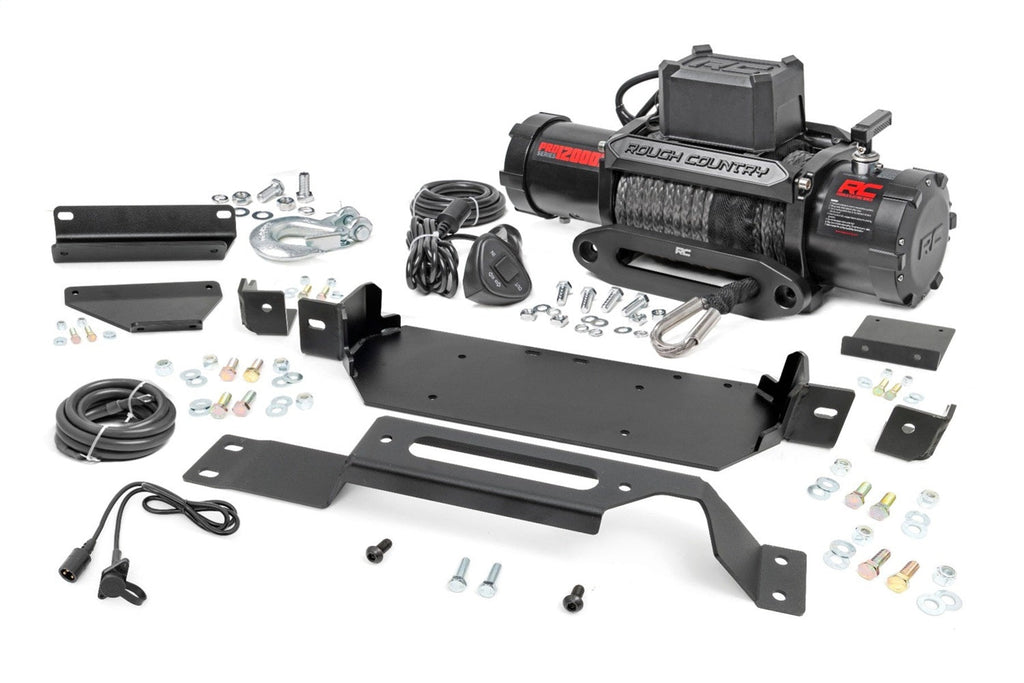 Rough Country Hidden Winch Mount PRO12000S Ford F-250 F-350 Super Duty 2WD 4WD (20-22)