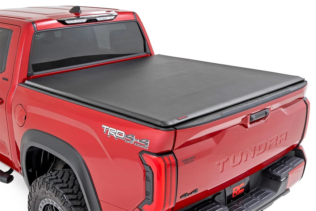 Rough Country Soft Roll Up Bed Cover 5 ft7 Inch Bed Toyota Tundra 2WD 4WD 2022-2026