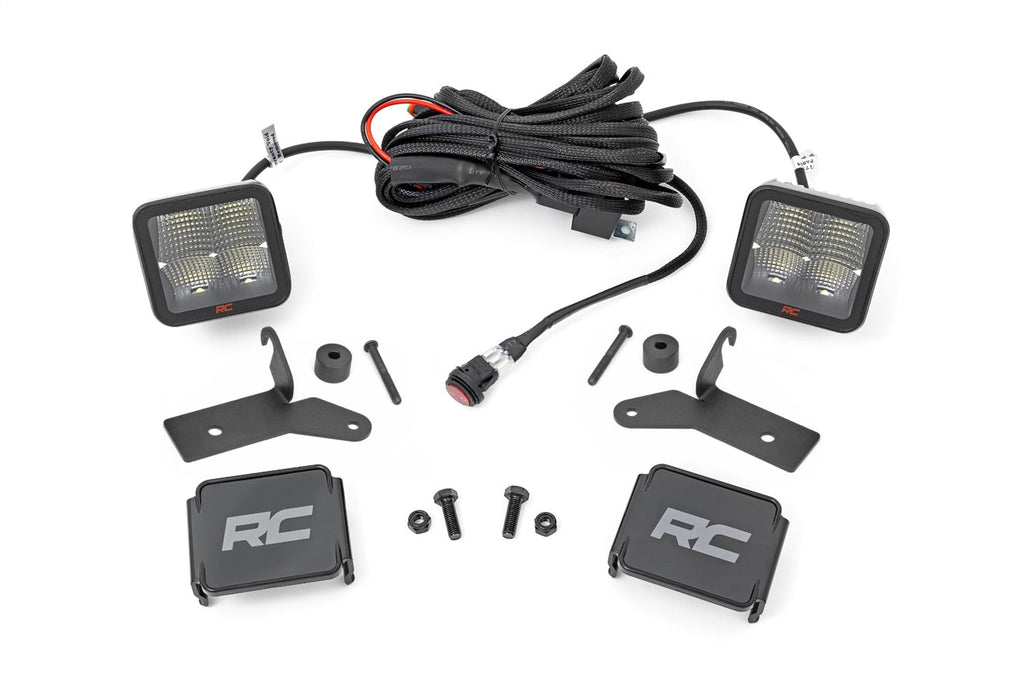 Rough Country LED Light Kit Hinge Mount 2 Spectrum Pair Jeep Gladiator JT Wrangler JL (18-26)