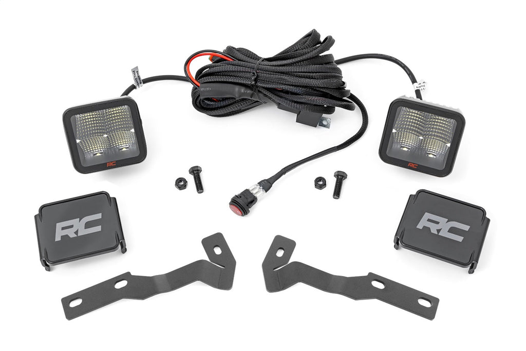 Rough Country LED Light Kit Ditch Mount 2 Spectrum Pair Spot Toyota Tacoma (16-23)