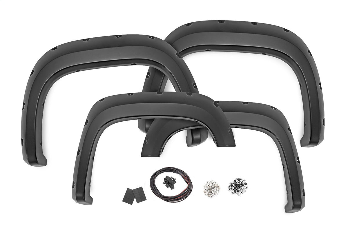 Rough Country Pocket Fender Flares 5 9 Bed 46 Stealth Gray GMC Sierra 1500 (07-13)