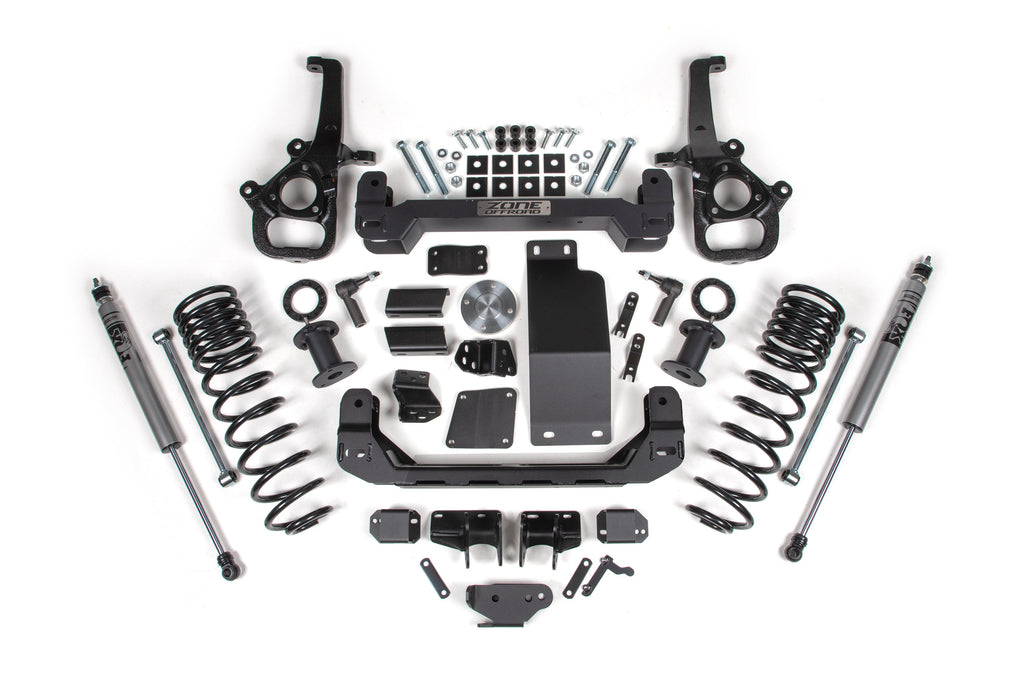 Zone Offroad 2025 Ram 1500 4WD 6 Front 5 Rear Suspension Lift System - Standard Bore - Fox Adv Rear Shocks